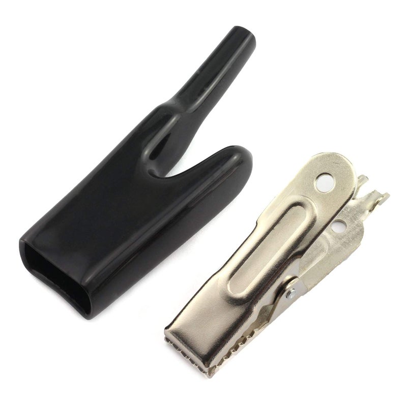 RuiLing 1Pair 50A High-temperature Endurable Battery Charger Alligator Clips Crocodile Clamps (Black+Red) - Image 3